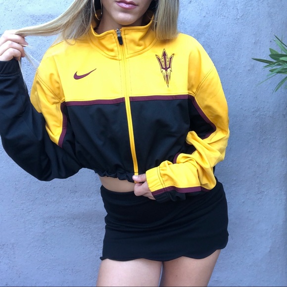 ASU SUNDEVILS CUSTOM NIKE CROP ZIP UP PULLOVER - Picture 2 of 8